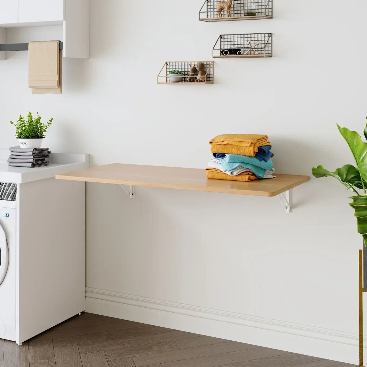 Wall Mounted Folding Table Space-Saving Small Area Desk - Omega Lifestyles