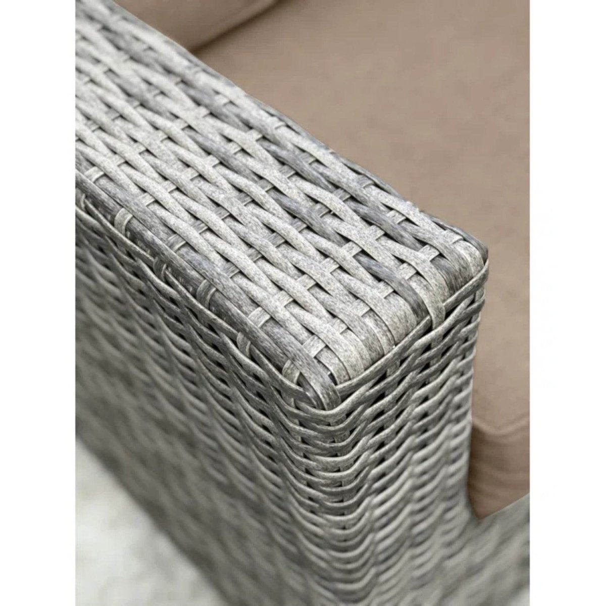 Weather - Resistant HDPE Wicker Outdoor Loveseat With Cushions - Serenova - Omega Lifestyles