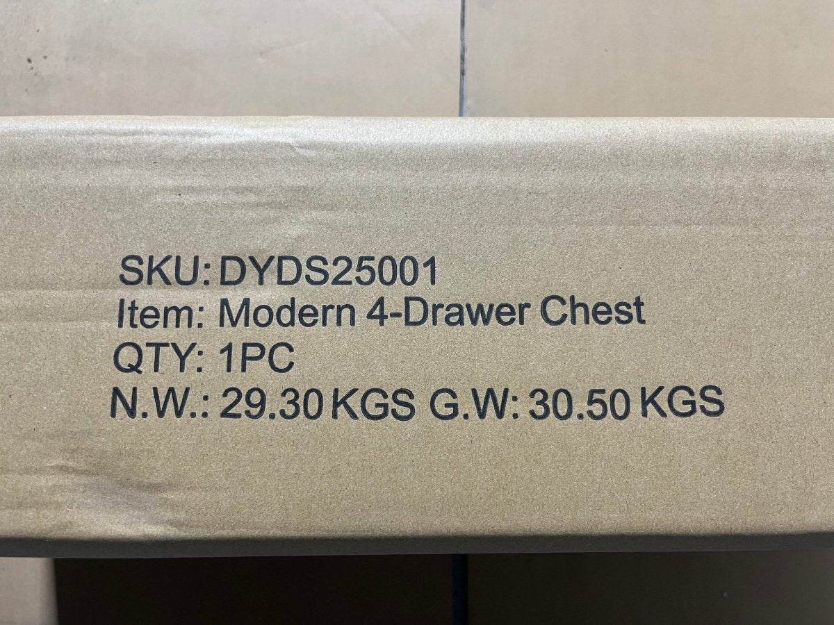 White 4-Drawer Modern Kids Storage Dresser - Sleep Galleria