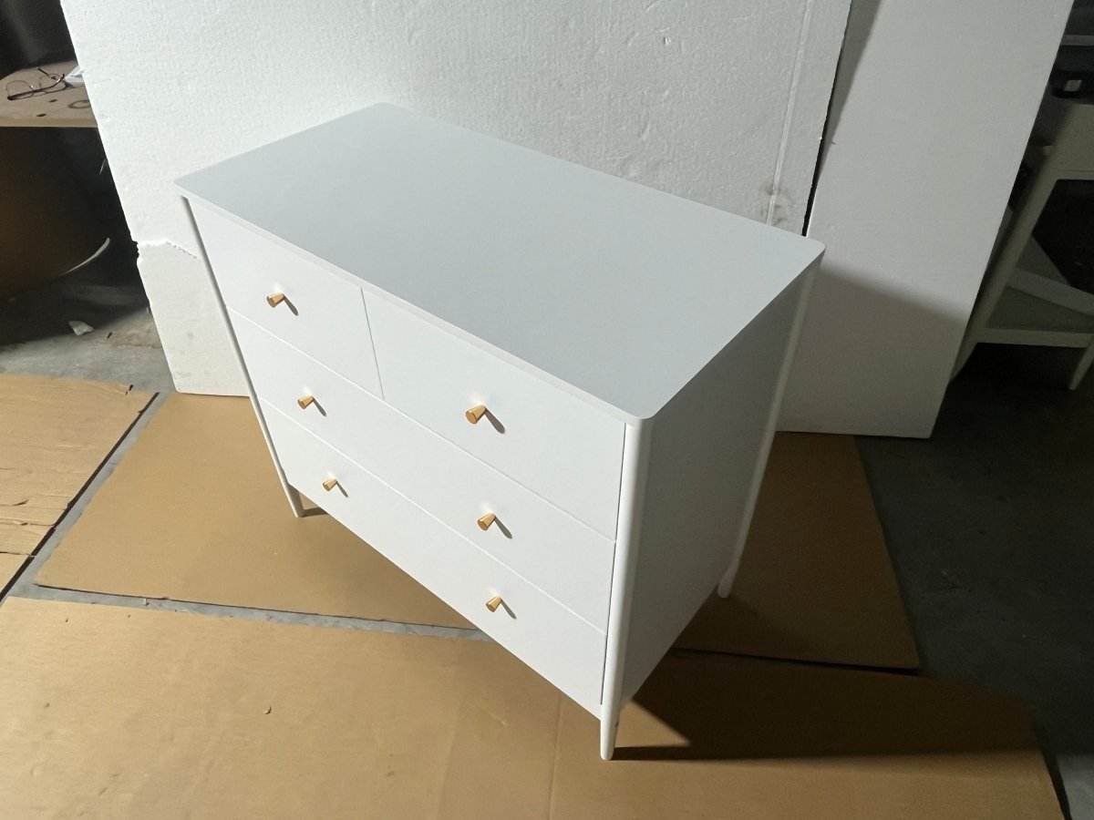 White 4-Drawer Modern Kids Storage Dresser - Sleep Galleria