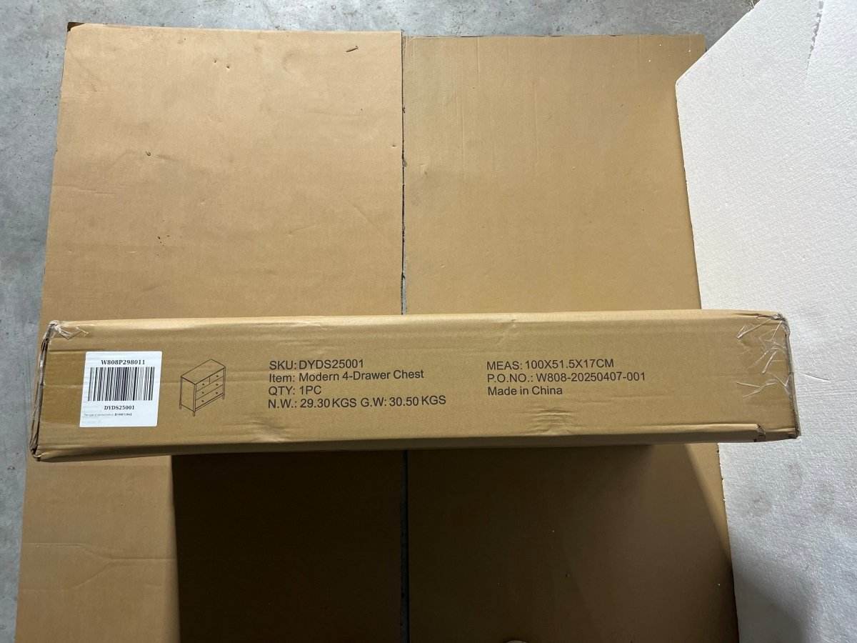 White 4-Drawer Modern Kids Storage Dresser - Sleep Galleria