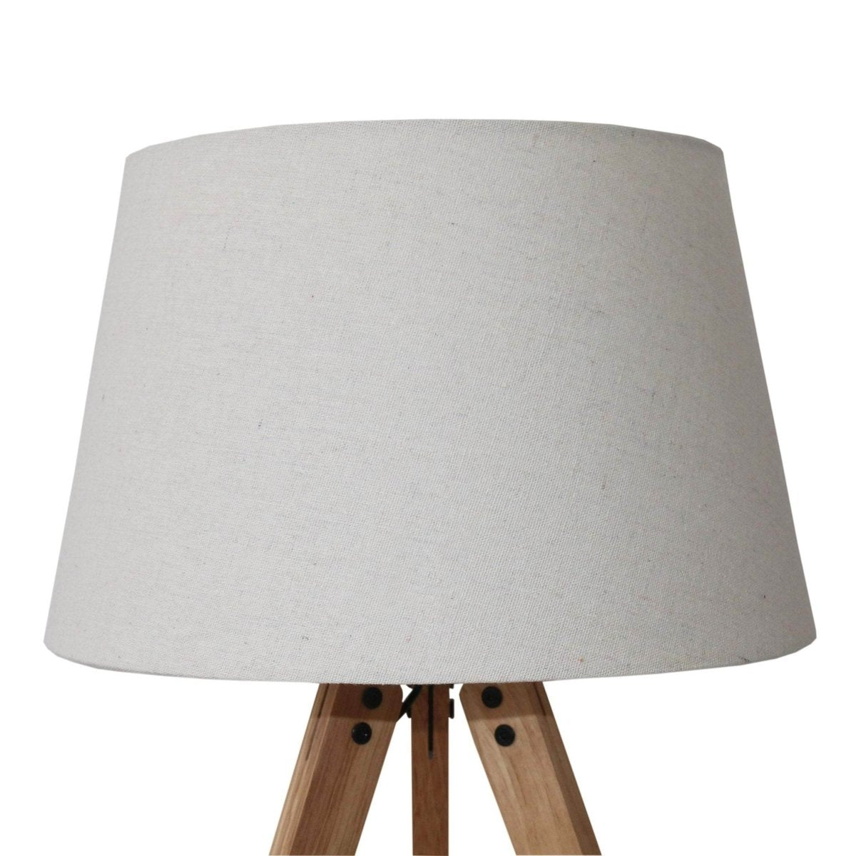 Wooden Tripod Table Lamp With Linen Shade - Sleep Galleria