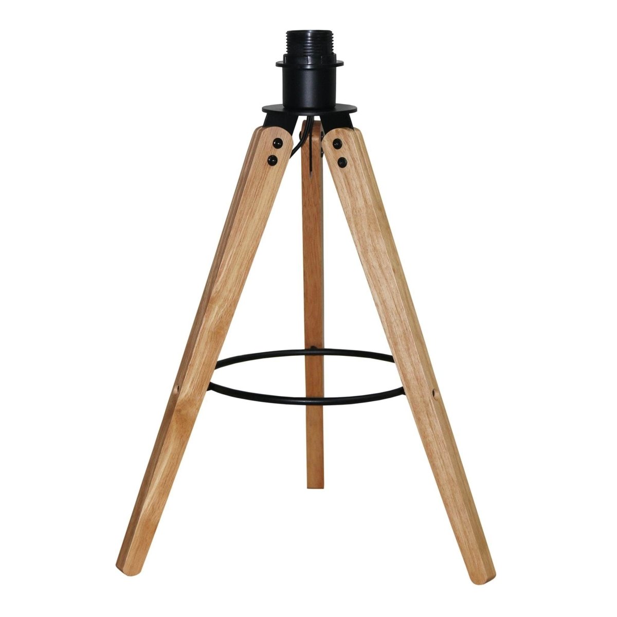 Wooden Tripod Table Lamp With Linen Shade - Sleep Galleria