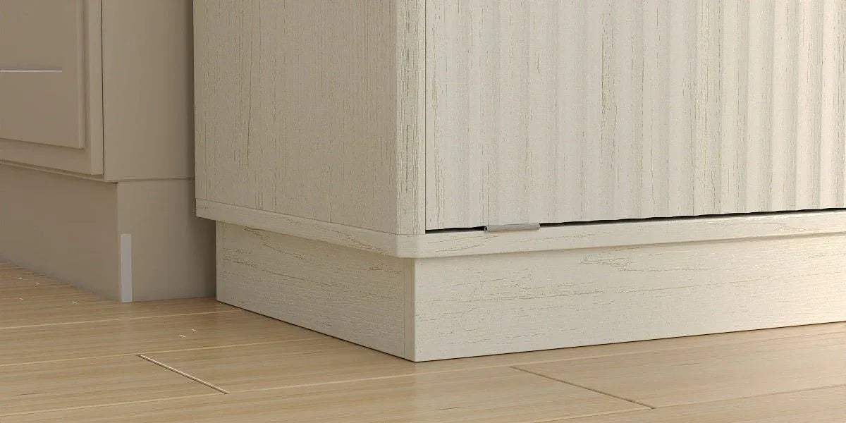 Woodgrain Tilt-Out Trash Can Cabinet With Drawer - Omega Lifestyles