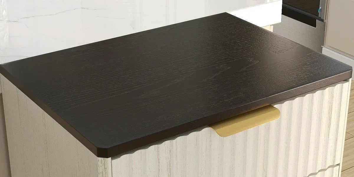 Woodgrain Tilt-Out Trash Can Cabinet With Drawer - Omega Lifestyles