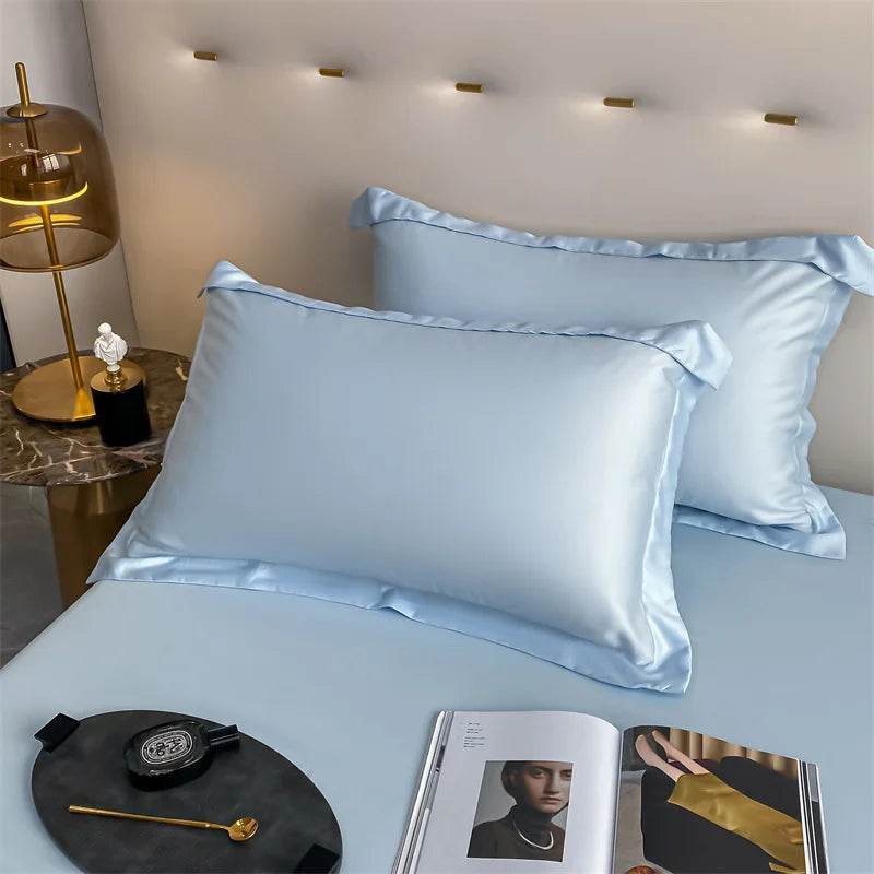 100% Bamboo Bed Sheet Flat Bed Sheets Luxury Flat Sheet Solid Color Single/Double/King/Queen Size Bed Linens Summer Cooling 2024 - Sleep Galleria