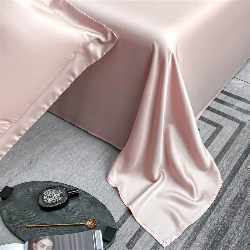 100% Bamboo Bed Sheet Flat Bed Sheets Luxury Flat Sheet Solid Color Single/Double/King/Queen Size Bed Linens Summer Cooling 2024 - Sleep Galleria