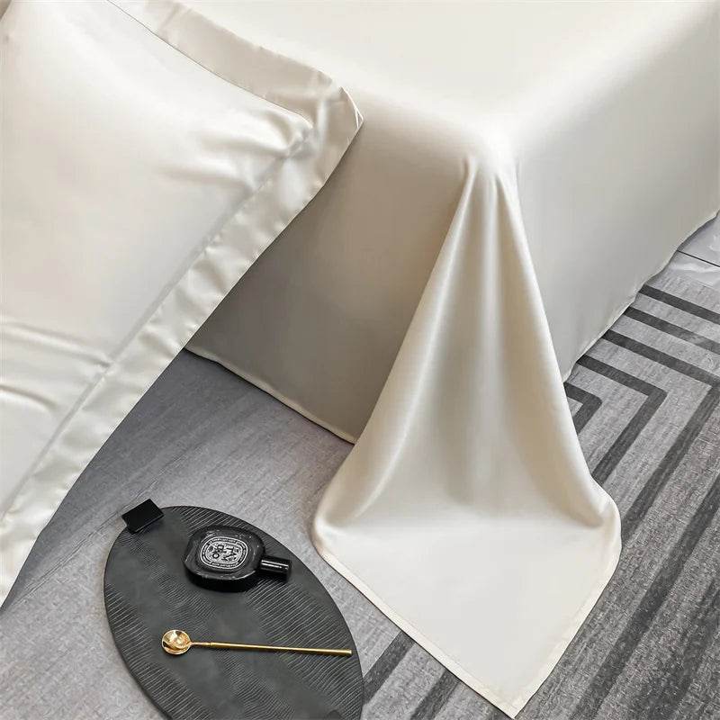 100% Bamboo Bed Sheet Flat Bed Sheets Luxury Flat Sheet Solid Color Single/Double/King/Queen Size Bed Linens Summer Cooling 2024 - Sleep Galleria