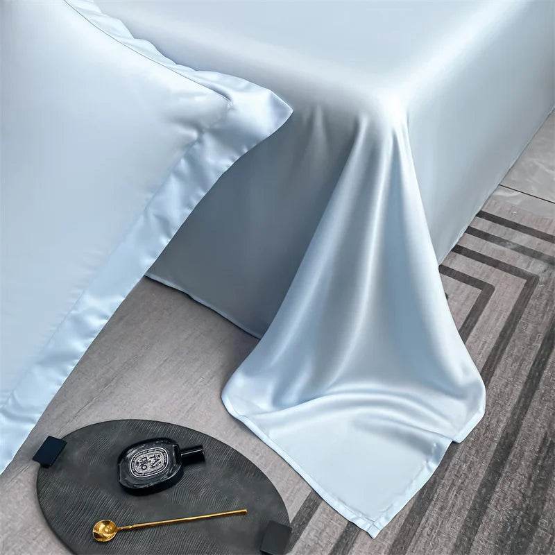 100% Bamboo Bed Sheet Flat Bed Sheets Luxury Flat Sheet Solid Color Single/Double/King/Queen Size Bed Linens Summer Cooling 2024 - Sleep Galleria