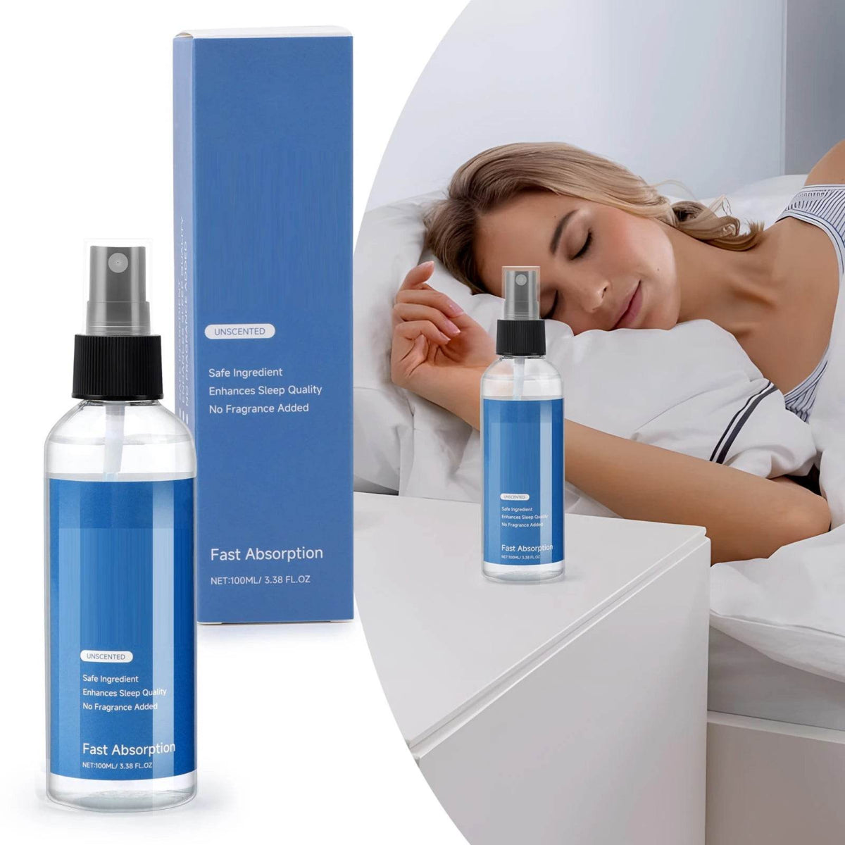 100ml Sleep Aid Spray Sleep Spray Fast Absorption Mild Long Lasting No Fragrance Overnight Sleep Pillow Spray Sleep Pillow Spray - Sleep Galleria