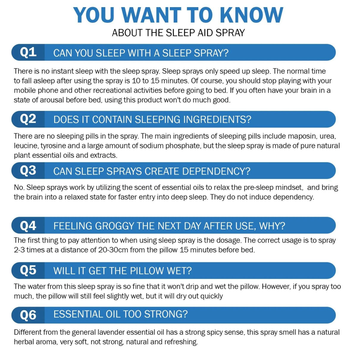 100ml Sleep Aid Spray Sleep Spray Fast Absorption Mild Long Lasting No Fragrance Overnight Sleep Pillow Spray Sleep Pillow Spray - Sleep Galleria