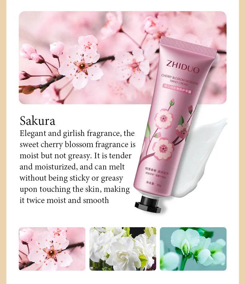 10pcs Fruit and Flower Fragrance Hand Cream Moisturizing Refreshing Nourishing Improving Roughness Hands Skin Care Products - Sleep Galleria