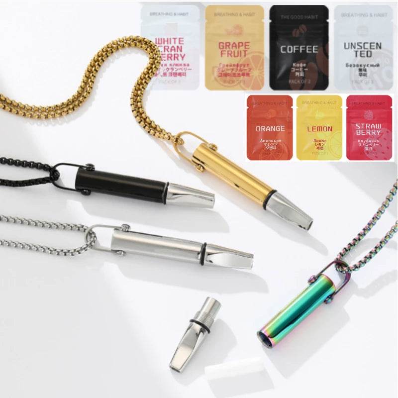 1/10 Flavors Aromatherapy Diffuser Necklace Pendant Quitting Smoking Breathing Necklace Neutral & Essential Oil Diffuser Lockets - Sleep Galleria