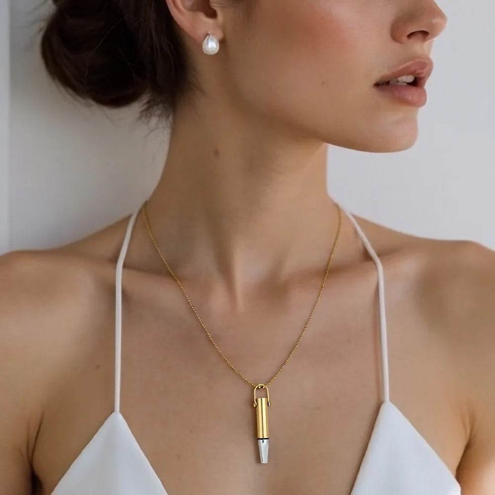 1/10 Flavors Aromatherapy Diffuser Necklace Pendant Quitting Smoking Breathing Necklace Neutral & Essential Oil Diffuser Lockets - Sleep Galleria