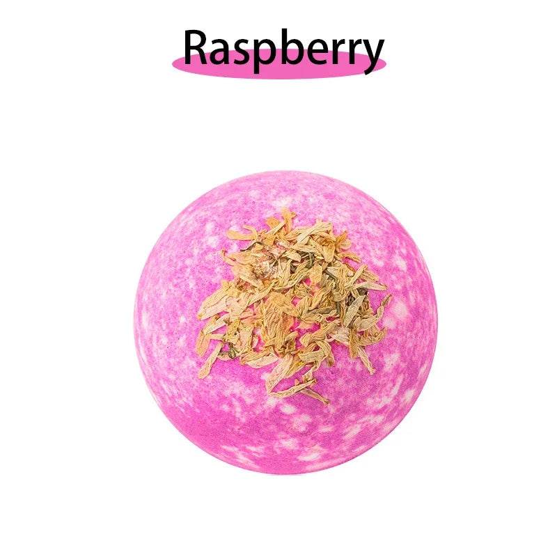 17 styles Shower Bath Salt Ball Dried Flower Ease Tension Natural Essential Oil Bubble Bouncy Explosion Bath Ball Clean Bathtub - Sleep Galleria