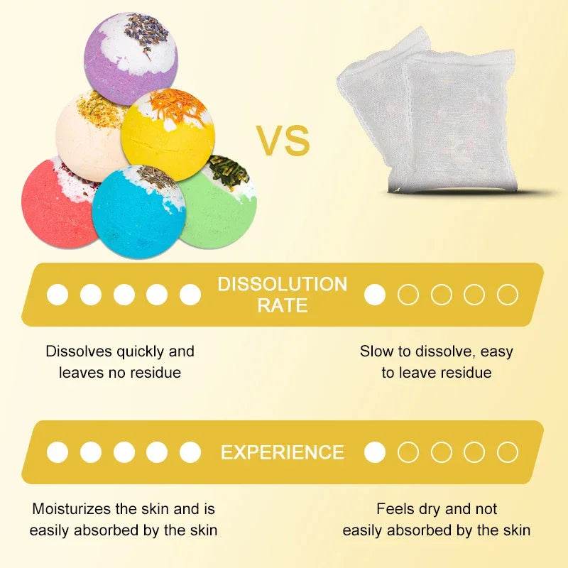 17 styles Shower Bath Salt Ball Dried Flower Ease Tension Natural Essential Oil Bubble Bouncy Explosion Bath Ball Clean Bathtub - Sleep Galleria