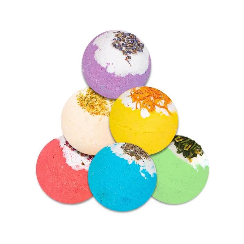 17 styles Shower Bath Salt Ball Dried Flower Ease Tension Natural Essential Oil Bubble Bouncy Explosion Bath Ball Clean Bathtub - Sleep Galleria
