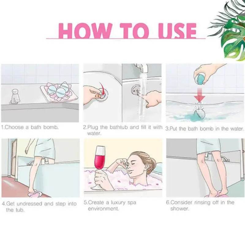 1Pc 20g Small Bath Bomb Body Stress Relief Bubble Ball Moisturize Shower Cleaner for Bathtub Bathroon Supplies - Omega Lifestyles