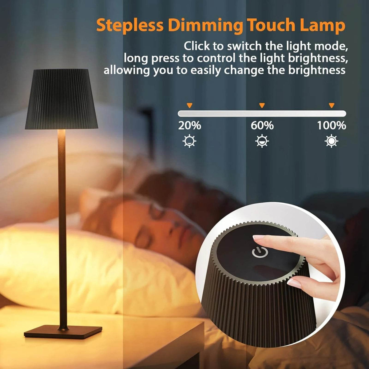 2 Packs LED Table Lamp Modern LED Desk Lamp with Touch Control Dimmable Night Light with 3 Color Temperatures - Omega Lifestyles
