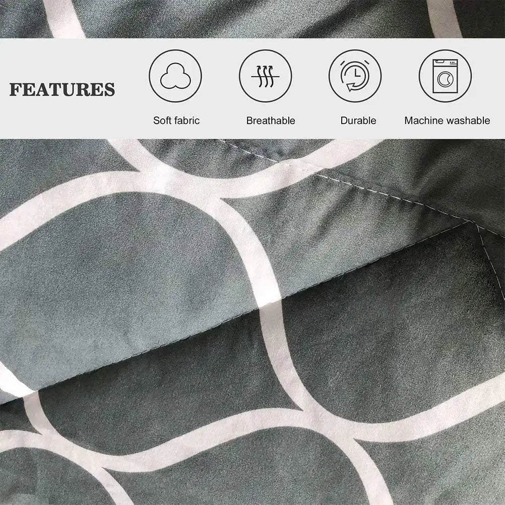 2-Pieces Gray Geometric Polyester Twin Bedding Comforter Set - Sleep Galleria