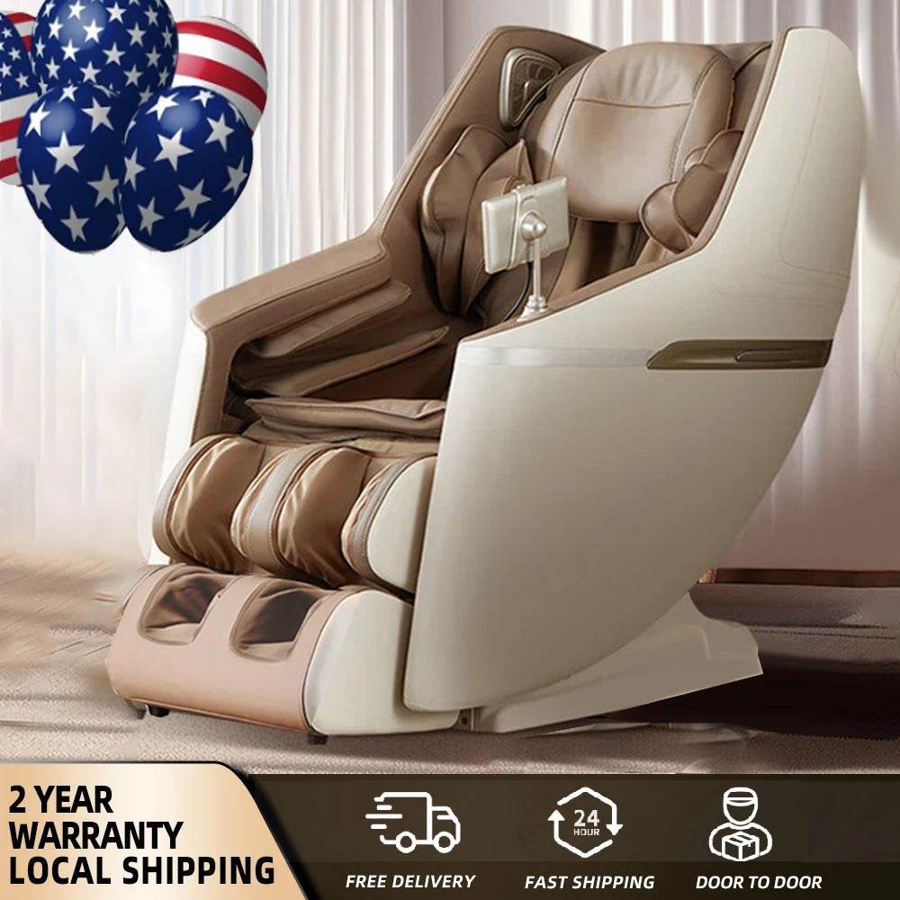 2 Year Warranty 4D SL Airbag Zero Gravity full body Massage Chair Home 3D Office Foot Roller Shiatsu Office Chair Massage Sofa - Sleep Galleria