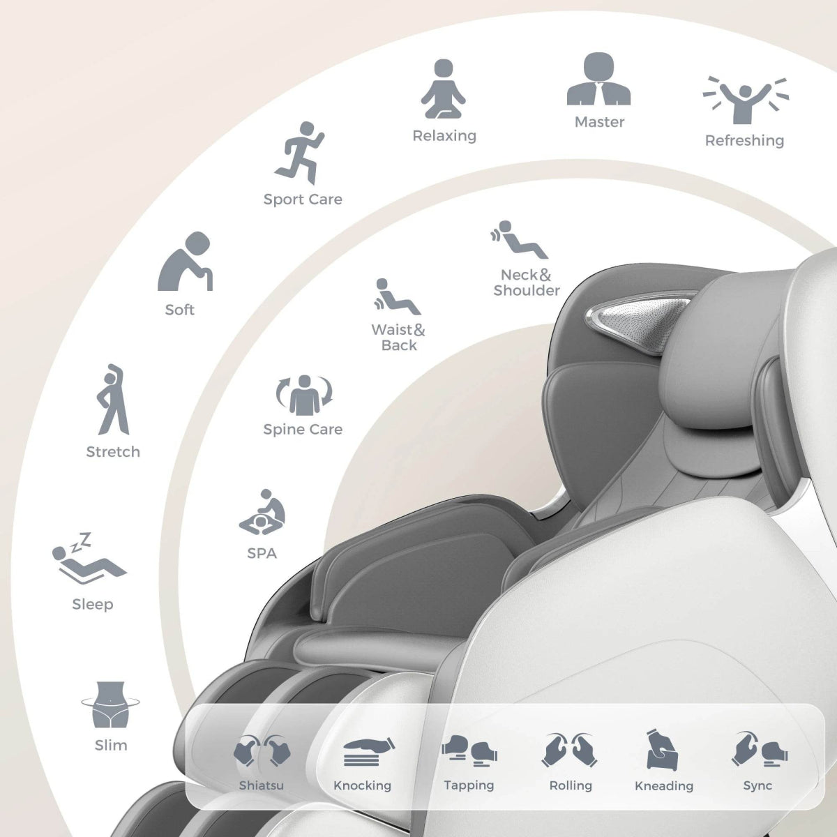 2 Year Warranty 4D SL Airbag Zero Gravity full body Massage Chair Home 3D Office Foot Roller Shiatsu Office Chair Massage Sofa - Sleep Galleria