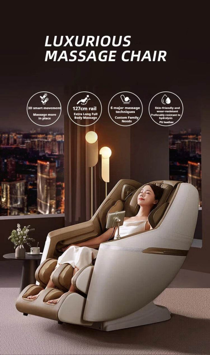 2 Year Warranty 4D SL Airbag Zero Gravity full body Massage Chair Home 3D Office Foot Roller Shiatsu Office Chair Massage Sofa - Sleep Galleria