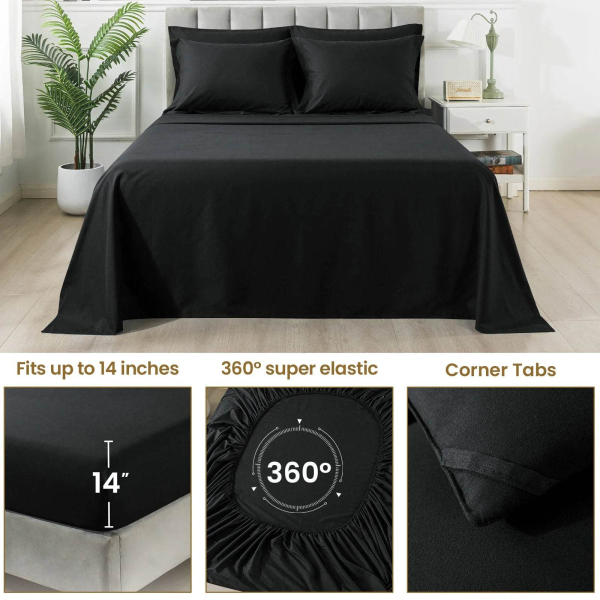 200gsm Comforter Set 7 Pieces Reversible Bed in a Bag Bedding Set for Bedroom All Season with Soft Quilted Lightweight Comforter - Omega Lifestyles