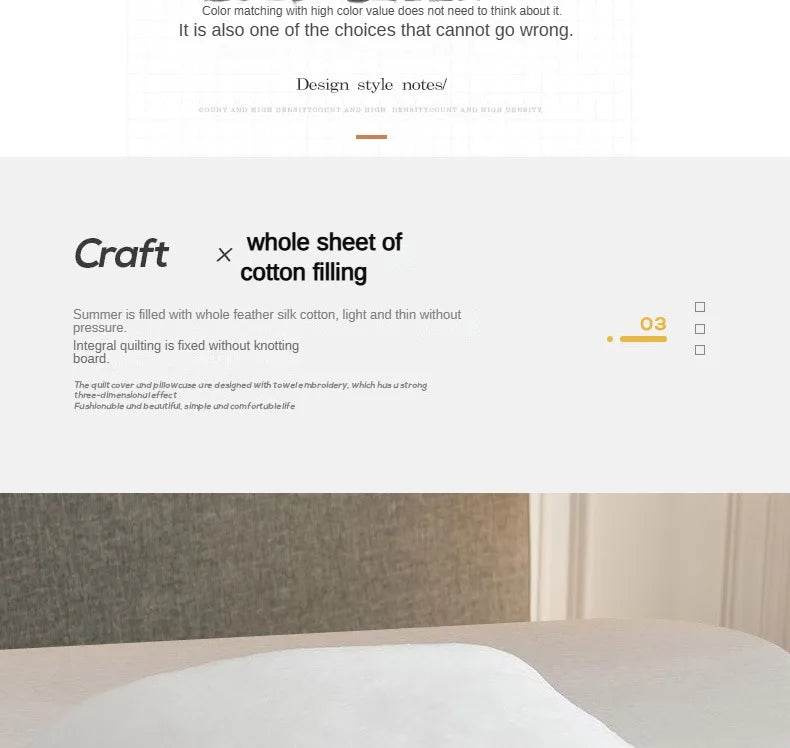 2025 new Japanese polyester cotton quilted summer quilt skin-friendly washable light luxury style solid color lightweight - Sleep Galleria