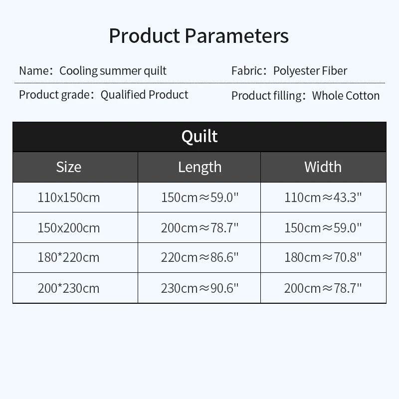 2025 new Japanese polyester cotton quilted summer quilt skin-friendly washable light luxury style solid color lightweight - Sleep Galleria