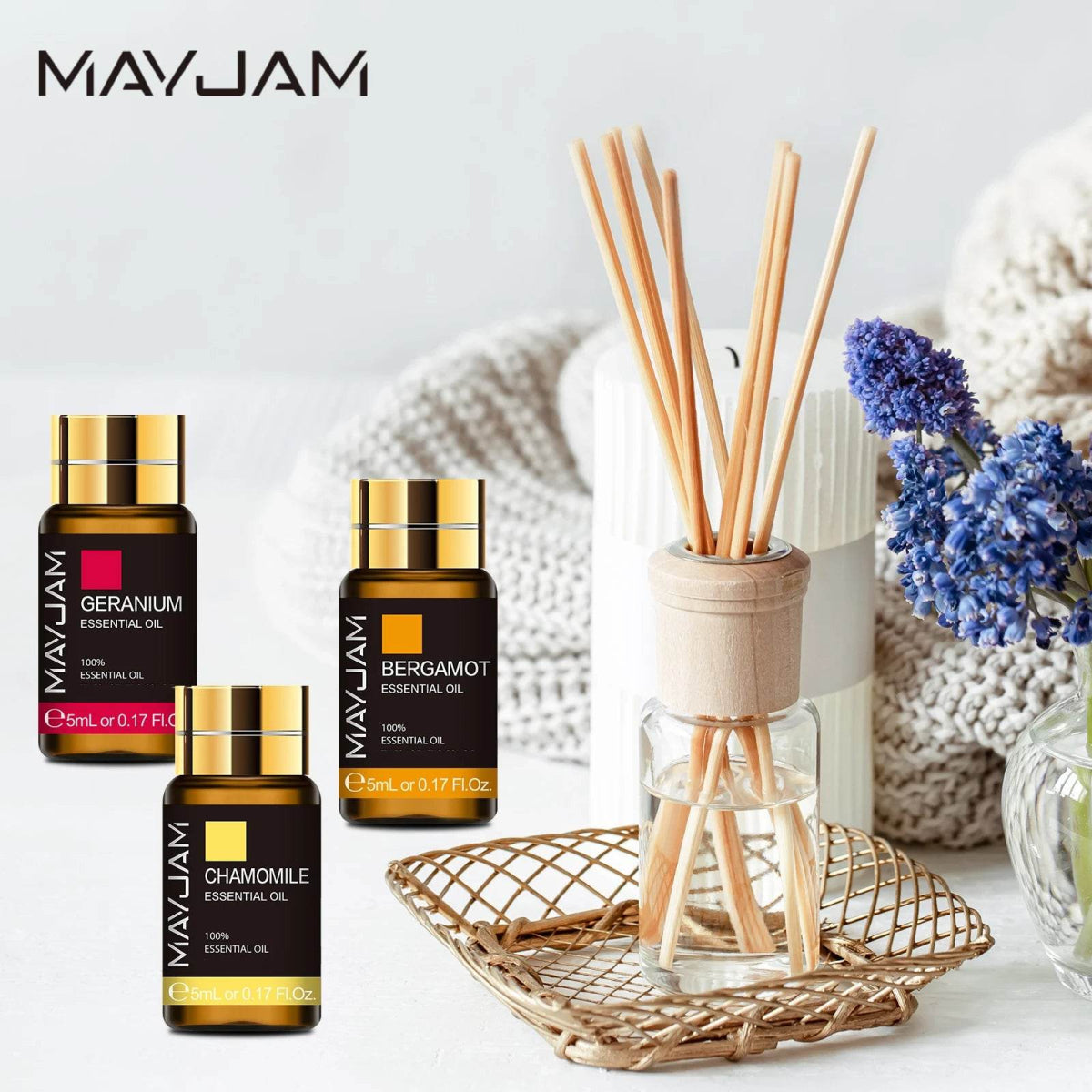 20pcs Gift Box Pure Natural Plant Essential Oils Set for Humidifier Diffuser Lemongrass Mint Eucalyptus Lavender Oil Citronella - Sleep Galleria