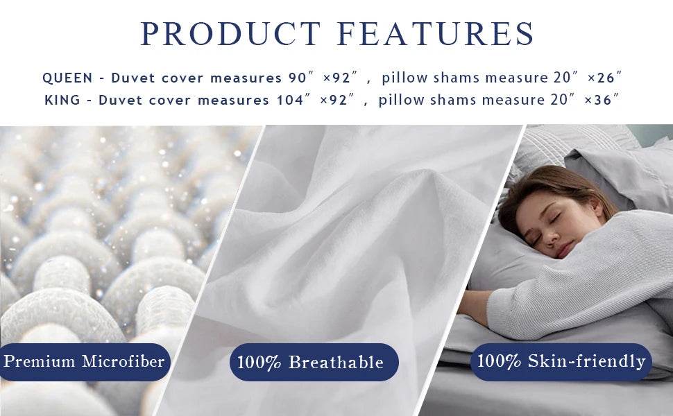 3 Piece Ruffled Duvet Cover Set Queen,Farmhouse Ruffle Comforter Set,Cozy Bedding Set - 1 Ruffle Comforter and 2 Pillowcases - Sleep Galleria