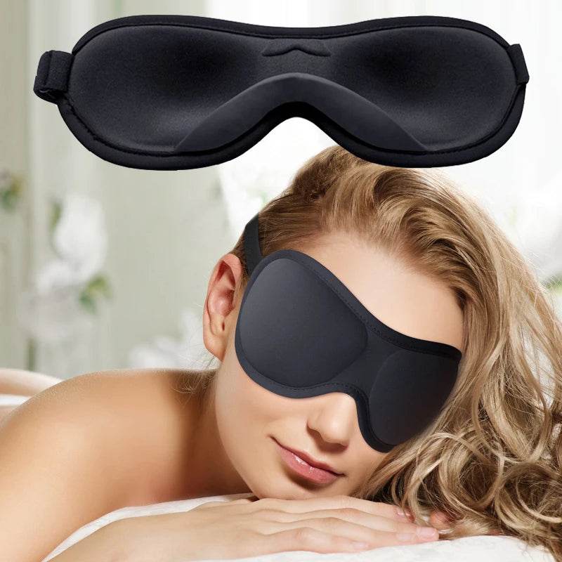 3D Eye Sleeping Mask Breathable Flight Nap Night Shading Sleep Eye Mask Portable Women Men Eye Cover Patch Milk Silk Eyeshade - Omega Lifestyles