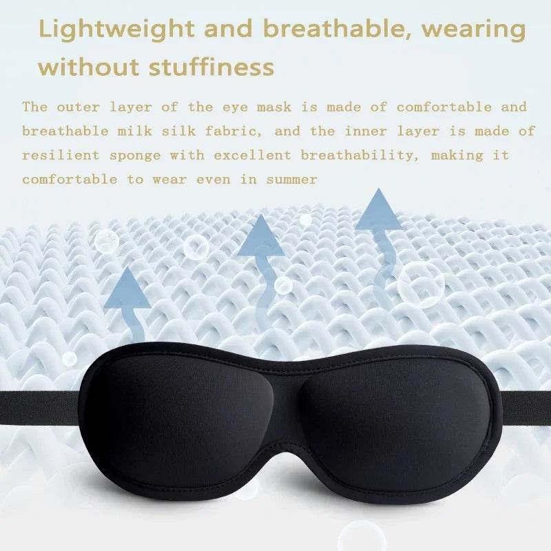 3D Eye Sleeping Mask Breathable Flight Nap Night Shading Sleep Eye Mask Portable Women Men Eye Cover Patch Milk Silk Eyeshade - Omega Lifestyles