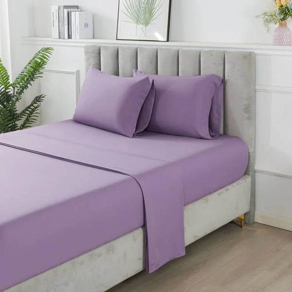 7 Piece Reversible Comforter Set with Sheets Floral Design Soft Polyester Includes Pillow Shams Storage Bag Unisex Bedding - Sleep Galleria