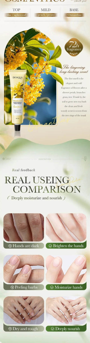 75g BIOAQUA Lavender Sakura Moisturizing Hand Cream Jasmine Moisturizing Nourishing Hydrating Hands Moisturizer Skin Care - Sleep Galleria