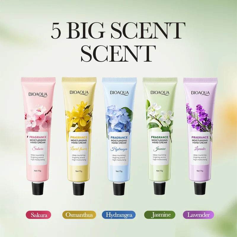 75g BIOAQUA Lavender Sakura Moisturizing Hand Cream Jasmine Moisturizing Nourishing Hydrating Hands Moisturizer Skin Care - Sleep Galleria
