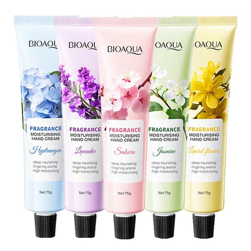75g BIOAQUA Lavender Sakura Moisturizing Hand Cream Jasmine Moisturizing Nourishing Hydrating Hands Moisturizer Skin Care - Sleep Galleria