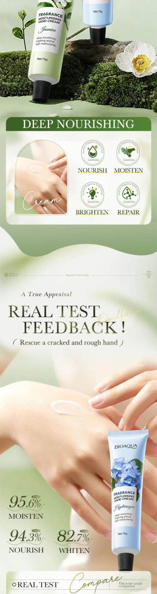 75g BIOAQUA Lavender Sakura Moisturizing Hand Cream Jasmine Moisturizing Nourishing Hydrating Hands Moisturizer Skin Care - Sleep Galleria
