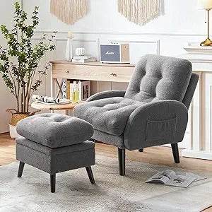 Adjustable Backrest Upholstered Accent Chair - Omega Lifestyles