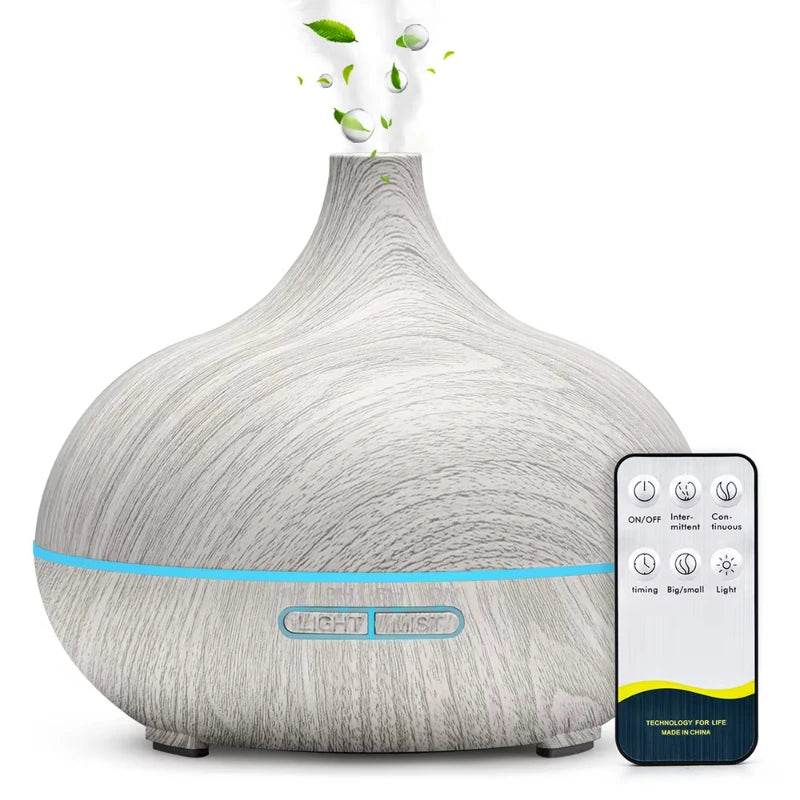 Air Humidifier Essential Oil Diffuser 500ML With Lights Remote Control Ultrasound Electric Aromatherapy Diffuser - Omega Lifestyles