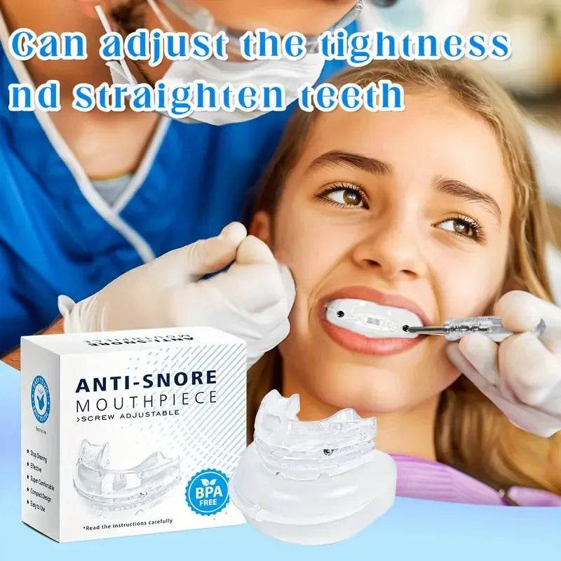 Anti Snoring Oral Protective Gear Bruxism Mouth Guard Adjustable Suitable for Bruxism and Sleep Apnea Snoring Cessation Device - Omega Lifestyles