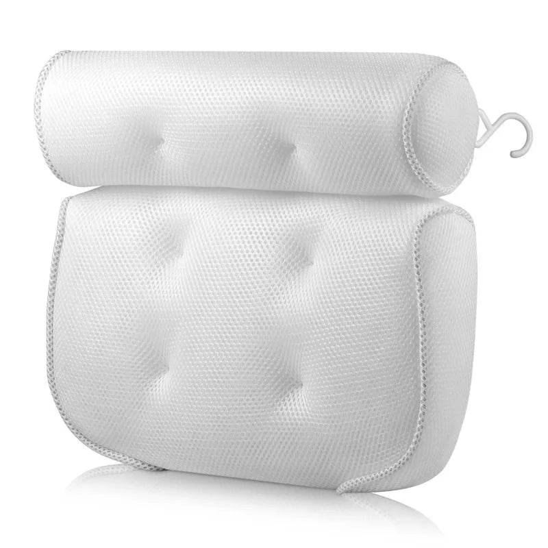 Bath Pillow for Bathtub Support Neck,Head and Back with Non-Slip Suction Cups air mesh - Sleep Galleria
