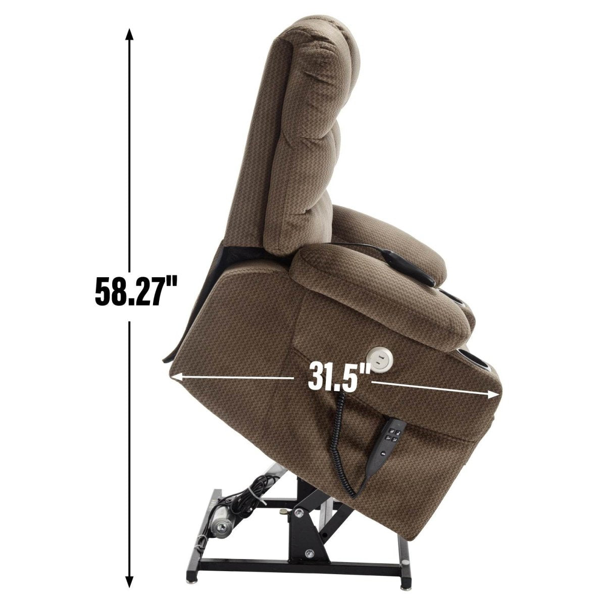 Brown Dual Motor Infinite Position Up to 350 LBS - Sleep Galleria