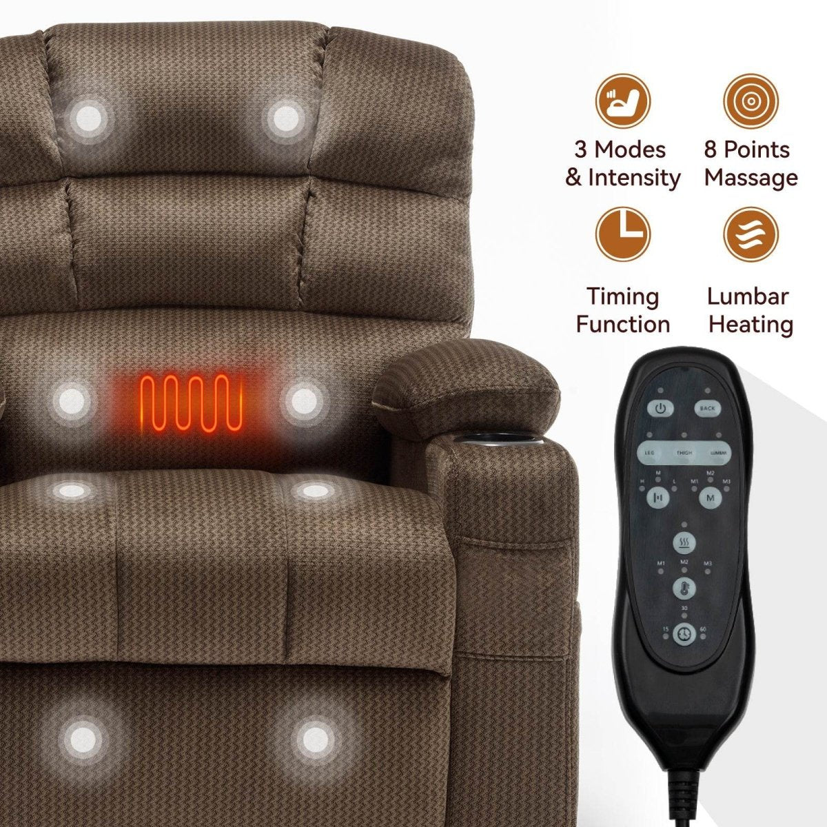 Brown Dual Motor Infinite Position Up to 350 LBS - Sleep Galleria