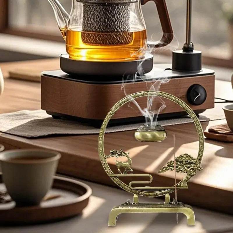 Cone Incense Burner Coil Incense Censer Metal Meditation Tool Zen Decor Desktop Ornament For Home Bedroom Teahouse Yoga Spa - Sleep Galleria