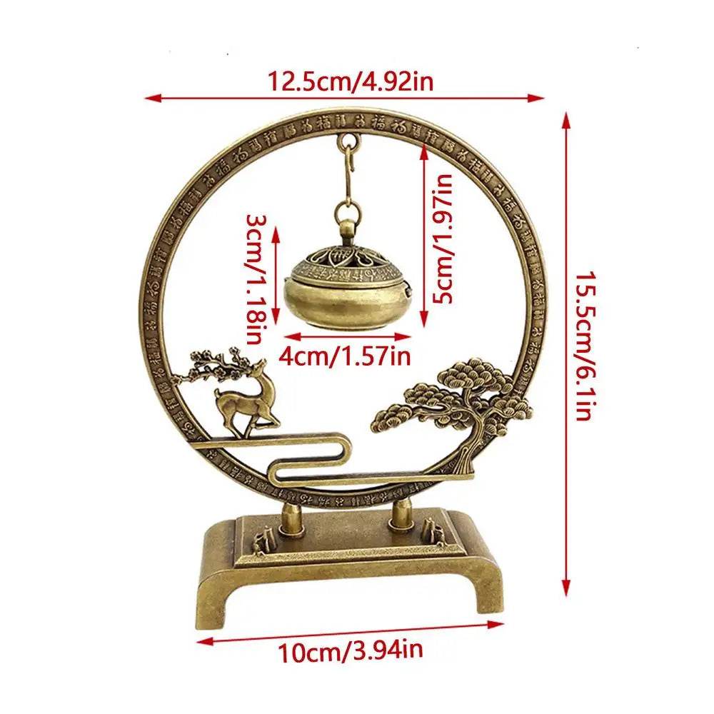 Cone Incense Burner Coil Incense Censer Metal Meditation Tool Zen Decor Desktop Ornament For Home Bedroom Teahouse Yoga Spa - Sleep Galleria