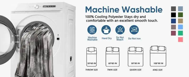 Cooling Blanket Tie Dye Queen Size, Summer Blankets for Hot Sleepers & Night Sweat, Cold Cool Lightweight Cooling Blanket - Omega Lifestyles