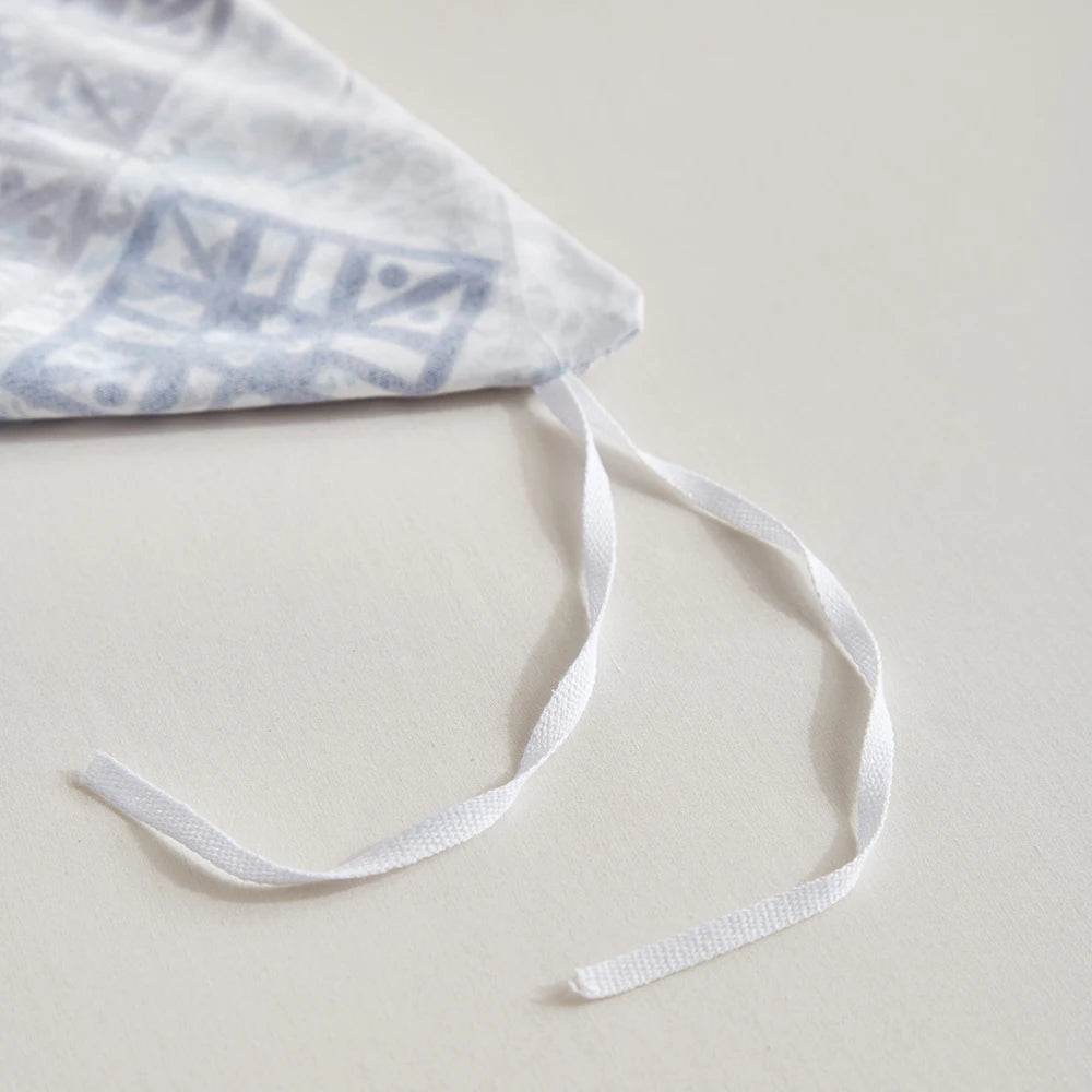 Duvet Cover Set, Bohemian Aztec Blue White Cream Bohemian Geometric Duvet Cover Set, Super Soft Lightweight 3 Piece Bedding Set - Sleep Galleria