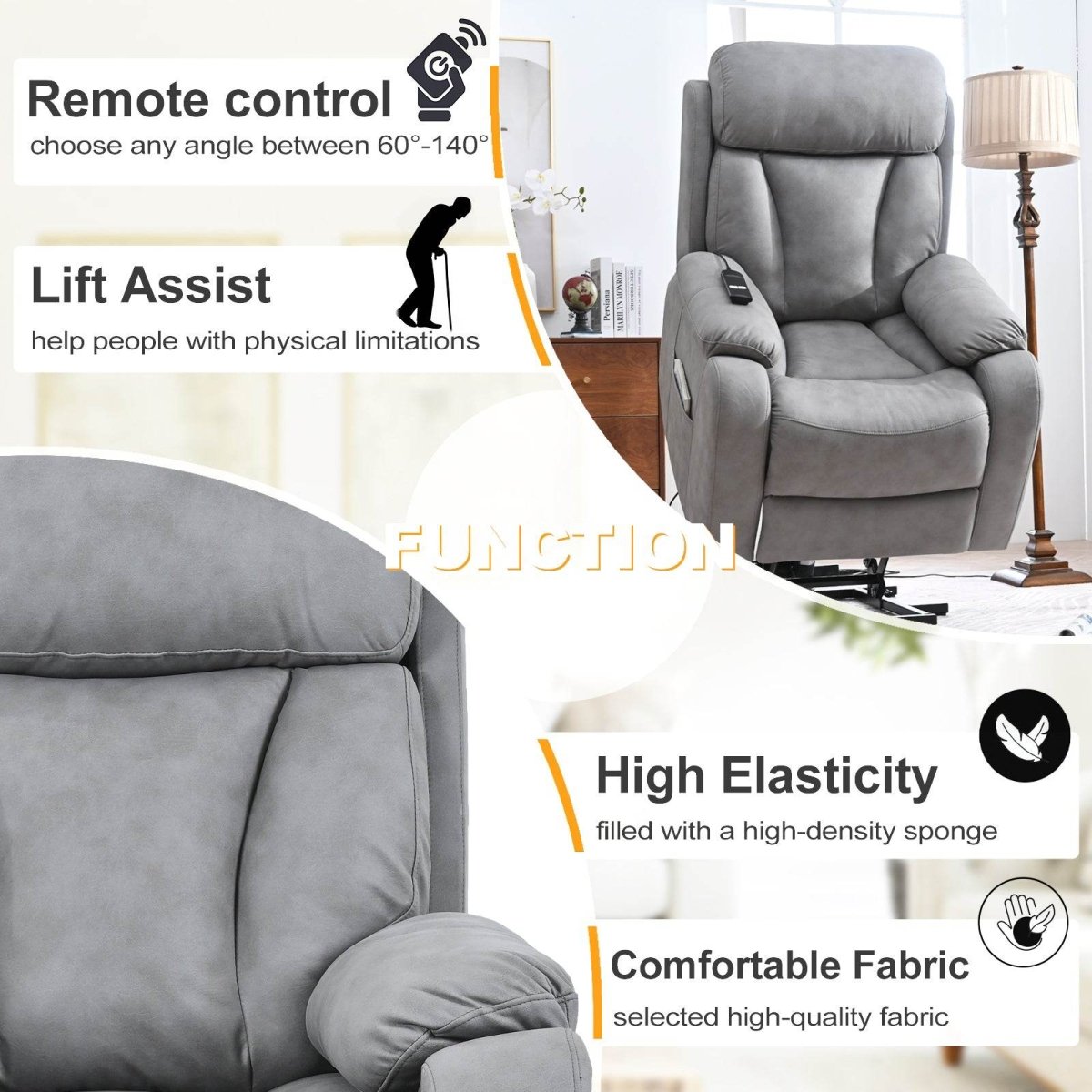 Electric Power Lift Recliner Chair - Sleep Galleria